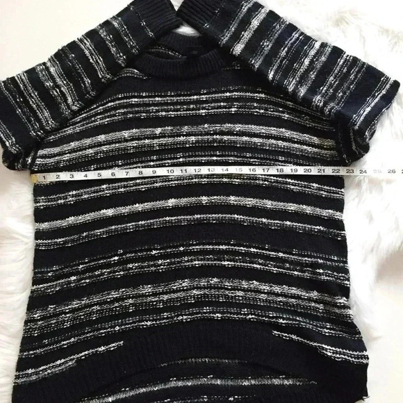 Calvin Klein Black & White Striped Sweater - Picture 4 of 8